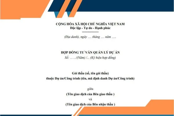 Mẫu hợp đồng tư vấn quản lý dự án
