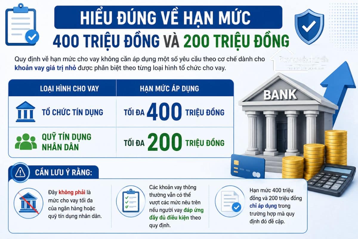 Hiểu đúng về hạn mức 400 triệu đồng và 200 triệu đồng